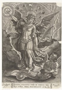 Saint Michael jager opprørsk engel fra himmelen av Joan Berwinckel