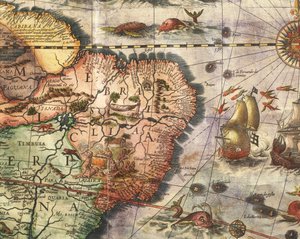 Kart over Amerika laget av Joan Blaeu av Joan Blaeu