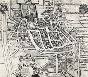 Kart over Racconigi, gravering av Joan Blaeu (1596-1673), Italia av Joan Blaeu