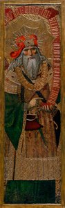 David - Maleri av Joan Gasco (aktiv 1500-1529) - ca. 1500 – Tempera på panel – 210,8x60 – Catalonias nasjonale kunstmuseum, Barcelona