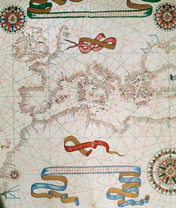 Kart over Europa og kysten av Nord-Afrika, 1587