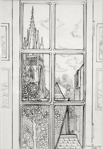 Marlow Church, 2015 (blyant) av Joan Thewsey