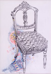 Portrait of My Chair, 2000, blyant