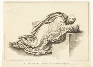 Geknielde figur Studie for maleriene av Jesu drama (tittel på objekt)
