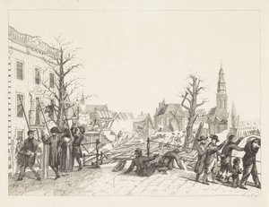 Ruiner i Leiden etter kruttkatastrofen, 1807