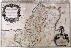 Historisk geografisk kart over Palestina. Jansson Atlas