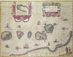 Kart som viser Molukkene utenfor Halmahera, 1640