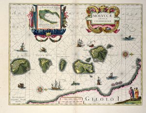 Kart som viser Molukkene utenfor Halmahera, 1640