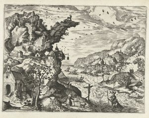 Landskap med Saint Christopher Landskap, sjølandskap og fantasifulle bylandskap (serietittel)