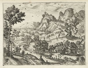Landskap med falkejakt Landskap, sjølandskap og fantasifulle bylandskap (serietittel)