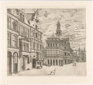 Utsikt over et torg med monumentale bygninger
