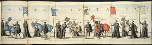 Begravelsesprosesjon i Antwerpen i anledning av keiser Charles Vs død, 1558, 1559.