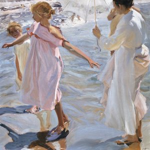 Tid for et bad, Valencia av Joaquín Sorolla