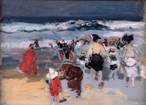 Stranden ved Biarritz, 1906 av Joaquín Sorolla
