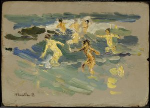 Stranden ved Valencia, ca. 1904 av Joaquín Sorolla