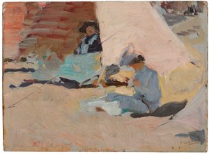 Stranden, Biarritz av Joaquín Sorolla