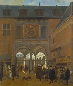 Børsen i Amsterdam, ca. 1675-80 (olje på lerret)