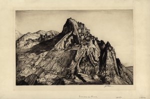 Cervara de Roma (gravering og tørrstift)