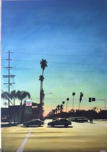 San Fernando Valley 10, ca. 2012 (akryl på panel) av Joby Hickey
