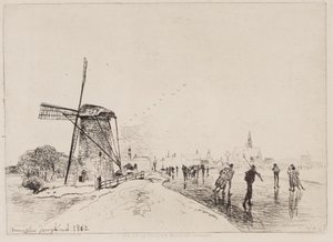 Utsikt over byen Maaslins av Johan Barthold Jongkind