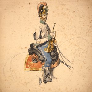 En tropper fra det 5. dragonregimentet, prins Eugene av Savoy 1840-50