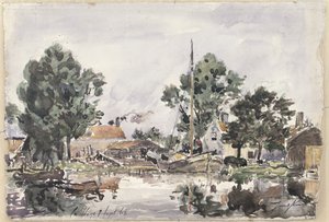 En kanal i Haag, 1868 av Johan Barthold Jongkind