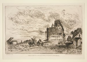 Demolitions de la Rue des Francs-Bourgeois Saint-Marcel (Rivning ved Rue des Francs-Bourgeois Saint-Marcel) av Johan Barthold Jongkind