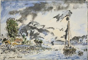 Fiskebåt av Johan Barthold Jongkind