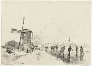 Utsikt over Maassluis Vue de la ville de Maaslins (Hollande) (tittel på objekt)
