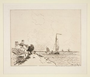 De to båtene? seiling (The Two Sailboats) av Johan Barthold Jongkind