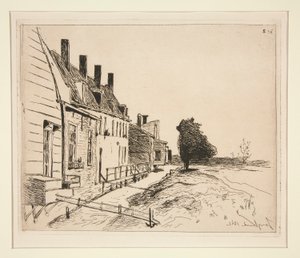 Hus langs kanalen av Johan Barthold Jongkind