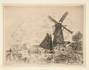Mills in Holland (Mills in Holland) av Johan Barthold Jongkind