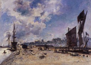 Kai ved Honfleur av Johan Barthold Jongkind