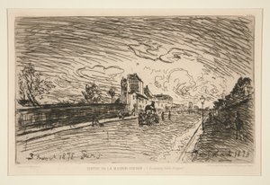 Gå ut fra Cochin House (Faubourg Saint-Jacques) av Johan Barthold Jongkind