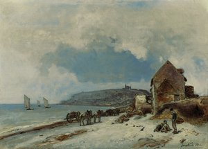 Stranden ved Sainte-Adresse, 1862 av Johan Barthold Jongkind