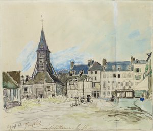 Sainte-Catherine-kirken, Honfleur, 1864 av Johan Barthold Jongkind
