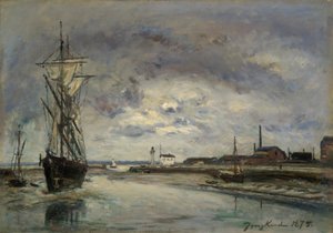 Havnen i Honfleur av Johan Barthold Jongkind