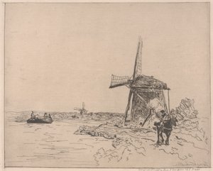 The Towpath, trykt av Auguste Delâtre (f.1822) av Johan Barthold Jongkind