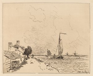 To båter på Sail av Johan Barthold Jongkind