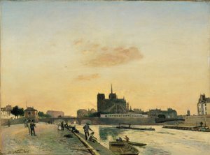 Utsikt over Notre-Dame, Paris, 1864 av Johan Barthold Jongkind