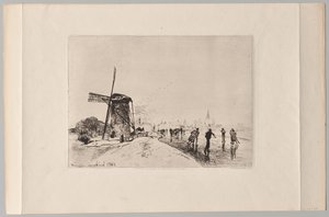 Utsikt over byen Maaslins av Johan Barthold Jongkind
