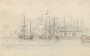 Bergen havn av Johan Christian Dahl