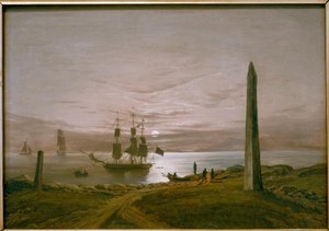 Fjordlandskap ved måneskinn av Johan Christian Dahl