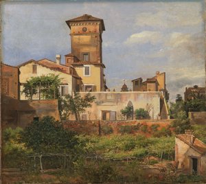 Scene fra Villa Malta av Johan Christian Dahl