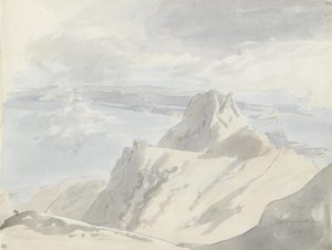 Utsikt over Napolibukten fra Monte Epomeo, Ischia av Johan Christian Dahl