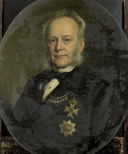 Pieter Mijer (1812-81). Generalguvernør i Nederlandsk Øst-India av Johan Heinrich Neuman (signed by artist)