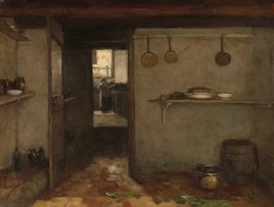 Kjeller i kunstnerhjemmet i Haag Utsikt inn i kjelleren til Weissenbruchs hjem i Haag