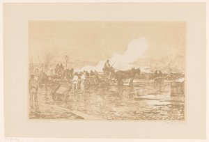 Havneutsikt i Rotterdam av Johan Hendrik van Mastenbroek (signed by artist)