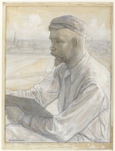 Portrett av maleren Ferdinand Hart Nibbrig av Johan Henri Gustaaf Cohen Gosschalk