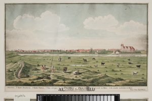 Prospekt av Præstø av Johan Jacob Bruun
